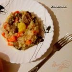Плов с куриными сердцами и лимонным соусом