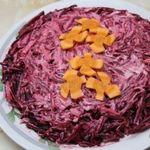 Салат свиная печень под шубкой