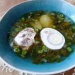 Суп с зеленым горошком и щавелем