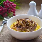 Мамалыга с языком