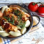 Мясные рулетики с курагой и сыром