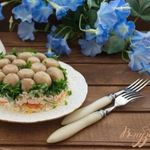 Салат Лесная полянка с корейской морковкой