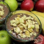 Шоколадный мусс с бананом и яблоком