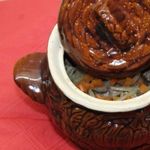 Гречка запеченная с свиной печенью в горшочке