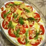 Рисовая запеканка с колбасой и сыром