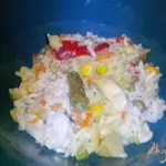 Ризотто с курицей и овощами