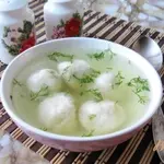 Галушки из лаваша в курином бульоне