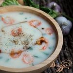 Сырный суп с креветками