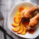 Кролик тушенный с яблоками и имбирем
