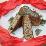 Свиные зразы с грибами и сыром