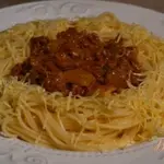 Болоньезе с кусочками овощей