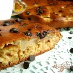 Яблочно-банановый пирог с шоколадными дропсами