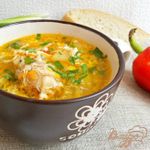 Суп куриный с яйцом
