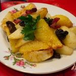 Быстрый картофель с беконом и грибами