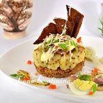 Салат-закуска Скаген с копченой сельдью