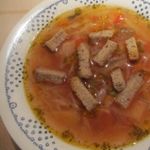 Томатный суп с горошком