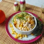 Салат с апельсином и курицей