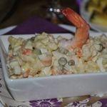 Оливье с креветками