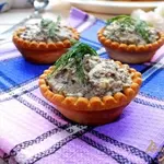 Тарталетки с грибным паштетом