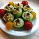 Огурцы фаршированные тунцом