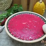 Красный борщ с фасолью