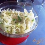 Салат из моченой капусты с зеленым луком
