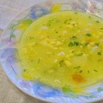 Суп кукурузный с яйцом и зеленью