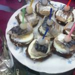 Канапе со слабосоленой скумбрией