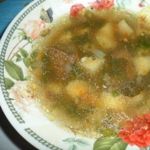 Суп с гусиной печенью