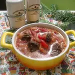 Борщ с сухими лесными грибами