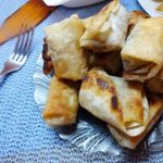 Пирожки с грибами и крурицей из лаваша