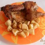 Курица с картофелем в рукаве