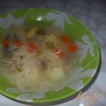 Суп с утиным мясом.
