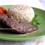 Отбивные из телятины с рисом