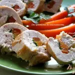 Рулет из курицы со сладким перцем