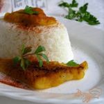 Треска с паприкой с рисом