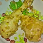 Куриные ножки с арахисом на пару