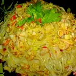 Спагетти с крабовыми палочками