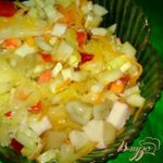 Салат с кальмаром и крабовыми палочками