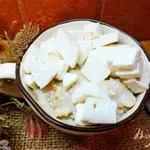 Гарнир из овсяной каши с овечьей брынзой