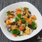 Салат из макарон с сардинами