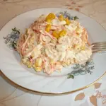 Салат с рисом, курицей и морковью по-корейски