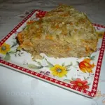 Запеканка из фарша с рисом и морковью в мультиварке