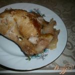 Курица с яблоками, запеченная в мультиварке