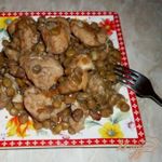 Куриное мясо с чечевицей в мультиварке