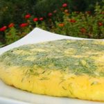 Омлет с укропом и творогом