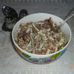 Гречневая каша с яйцами и куриным мясом