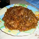Чечевица с мясом в мультиварке