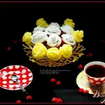 Кексы-розы на желтках