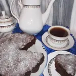 Манный кофейный пирог с кокосовым кремом